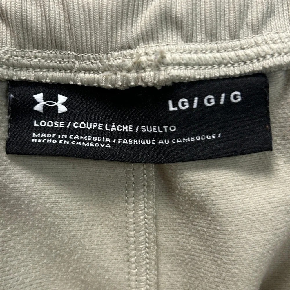 Under Armour Athletic Jogger Pants Mens Large Gray Loose Zip Pocket Sweatpants